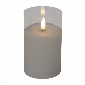 LED sviečka v skle, Ø7,5x12,5 cm - CD 1